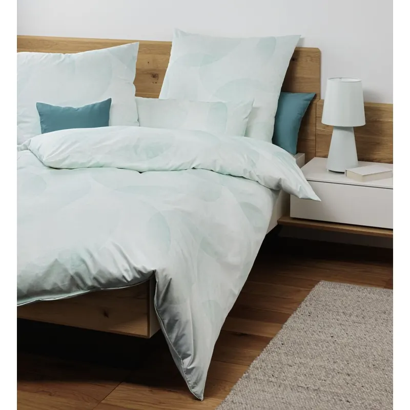 Janine Mako-Satin Bettwäsche 155x220 Milano türkisblau