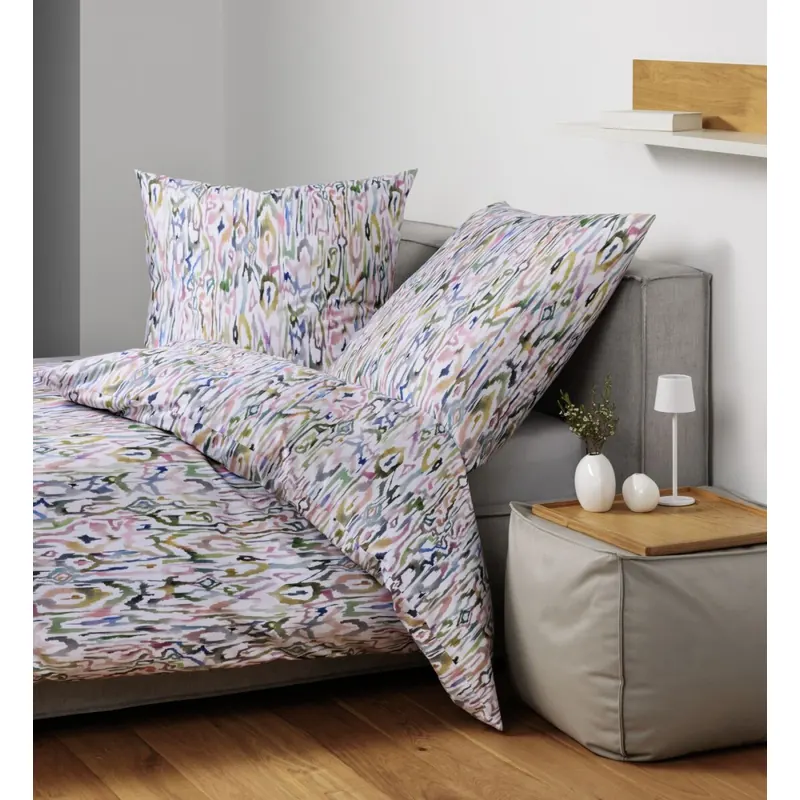 Janine Mako-Satin Bettwäsche 155x220 Modern Art S multicolor