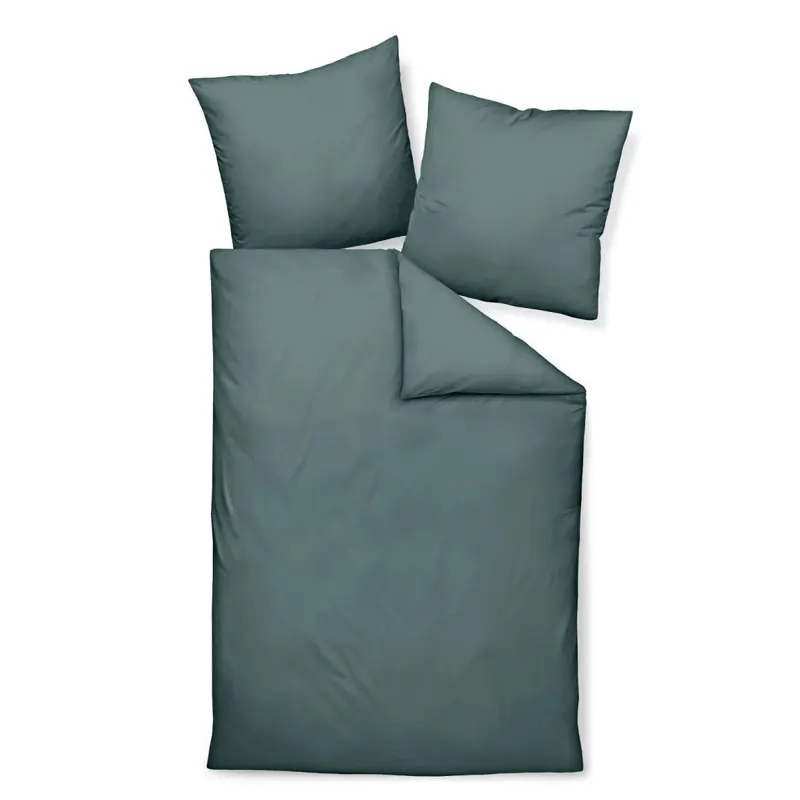 Janine Mako-Satin Bettwäsche 200X200+2x80x80 2 teilig  Colors 31001-66-620 mineralgrün