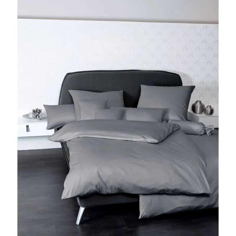 Janine Mako-Satin Bettwäsche 200X200+2x80x80 3 teilig Colors 31001-48-620 graphit