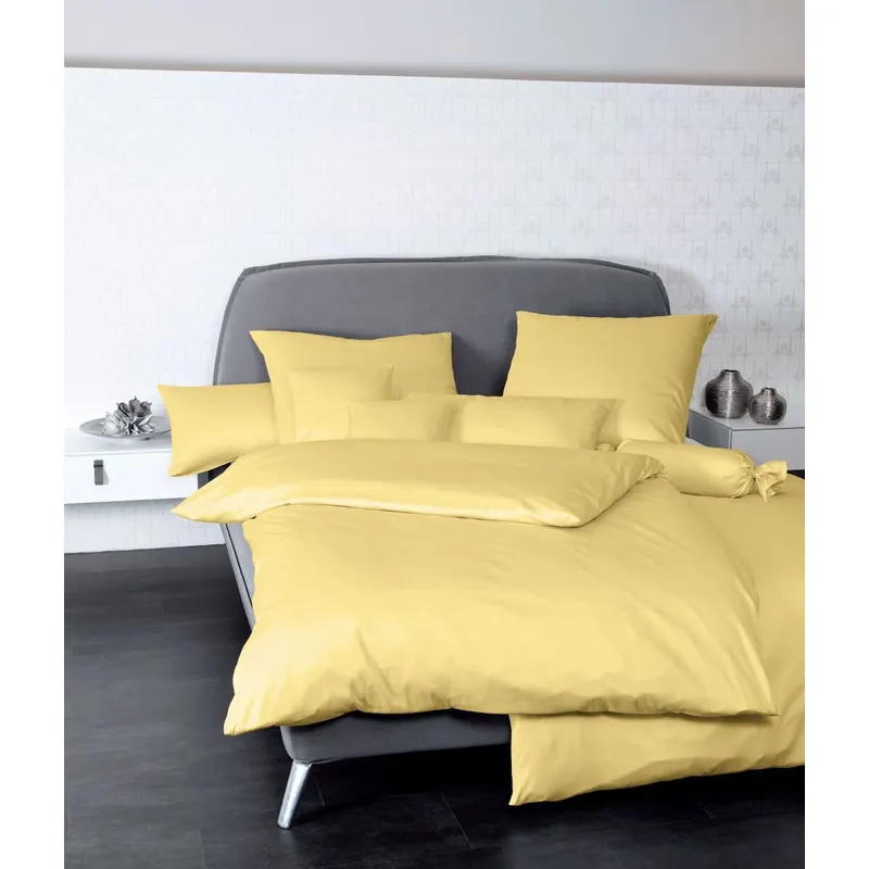 Janine Mako-Satin Bettwäsche 200x220 2x80x80 3 teilig Colors 31001-23-622 gelb