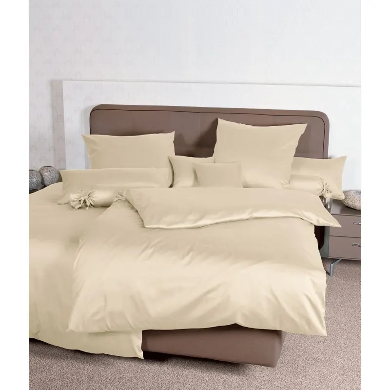 Janine Mako-Satin Bettwäsche 200x220 2x80x80 3 teilig Colors 31001-27-622 creme