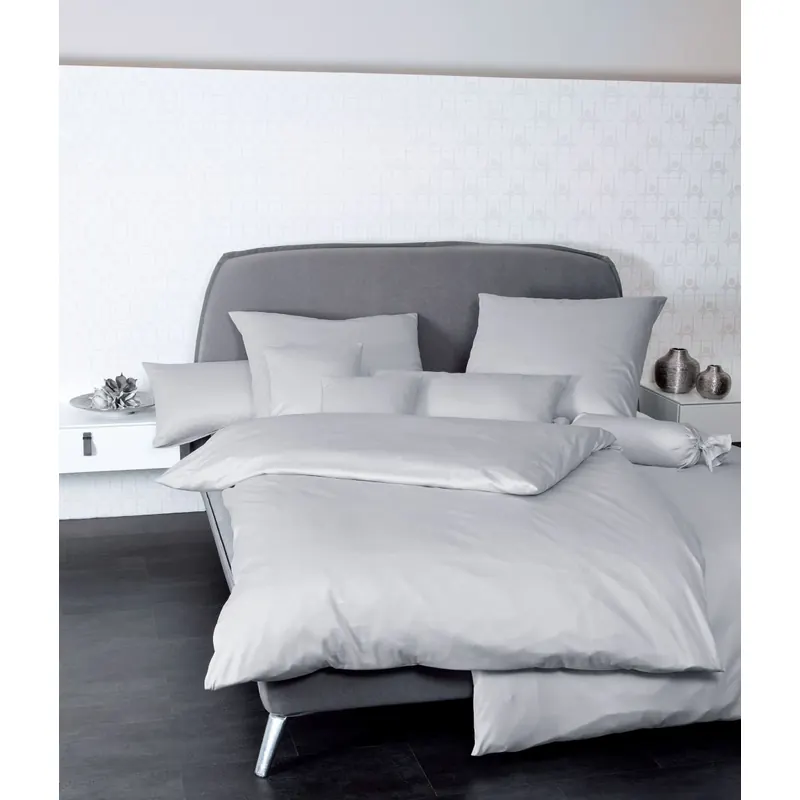Janine Mako-Satin Bettwäsche 200x220 2x80x80 3 teilig Colors 31001-28-622 platin