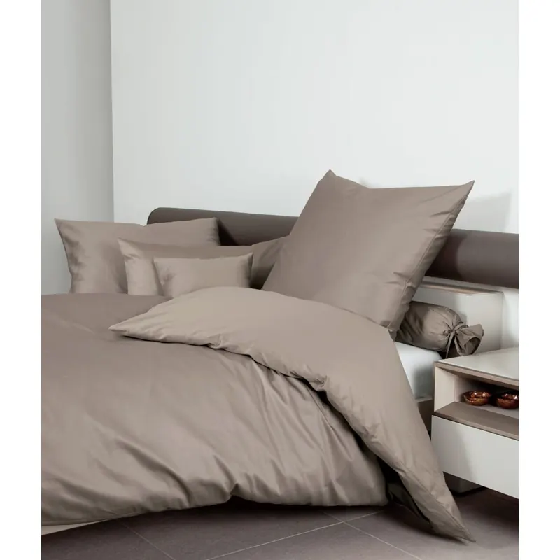 Janine Mako-Satin Bettwäsche 200x220 2x80x80 3 teilig Colors 31001-47-622 cappuccino