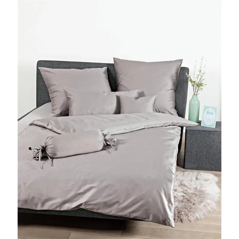 Janine Mako-Satin Bettwäsche 200x220 2x80x80 3 teilig  Colors 31001-77-622 vulkan