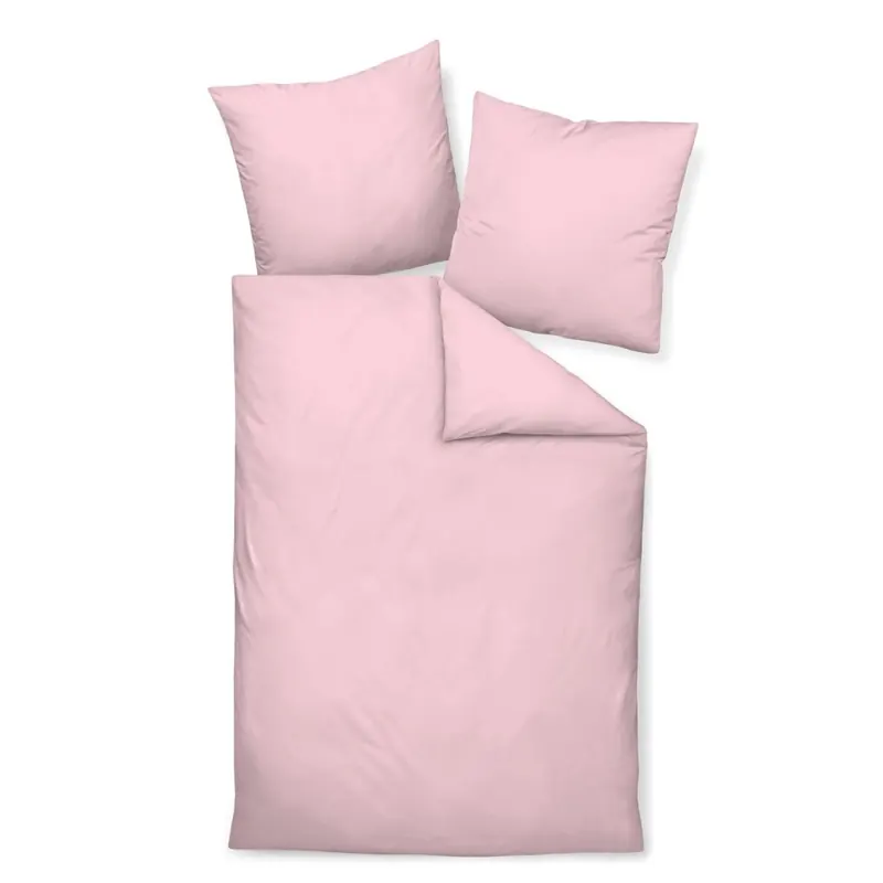 Janine Mako-Satin Bettwäsche 240x220+2x80x80 3 teilig  Colors 31001-11-633 rosa