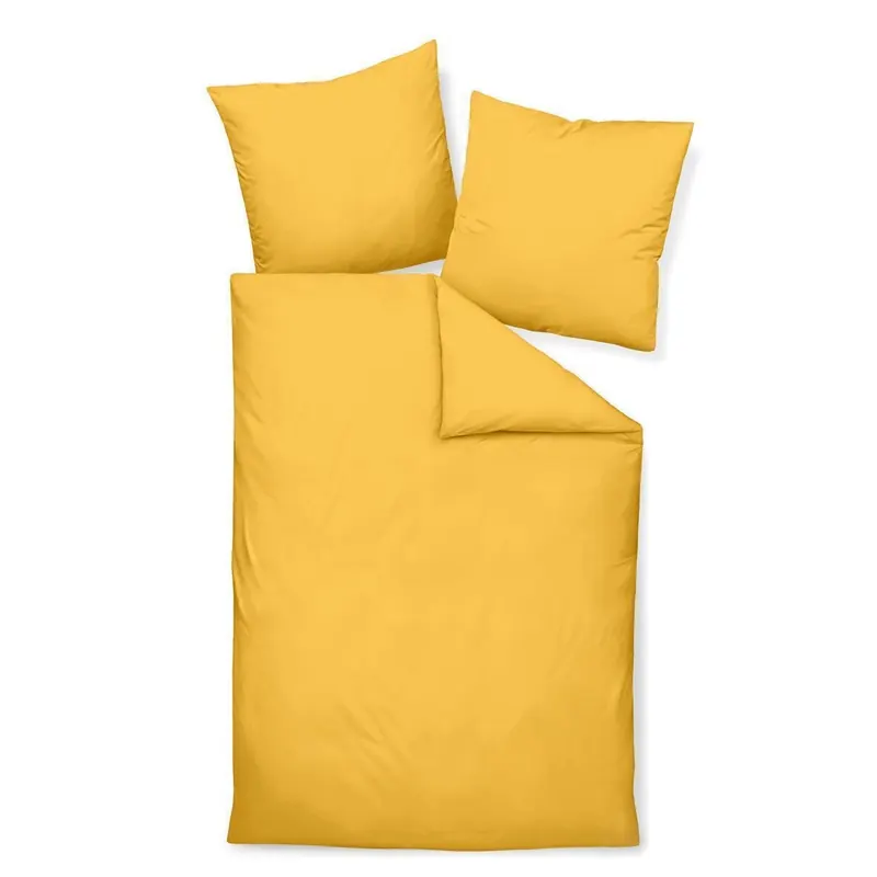 Janine Mako-Satin Bettwäsche 240x220+2x80x80 3 teilig Colors 31001-33-633 bernstein