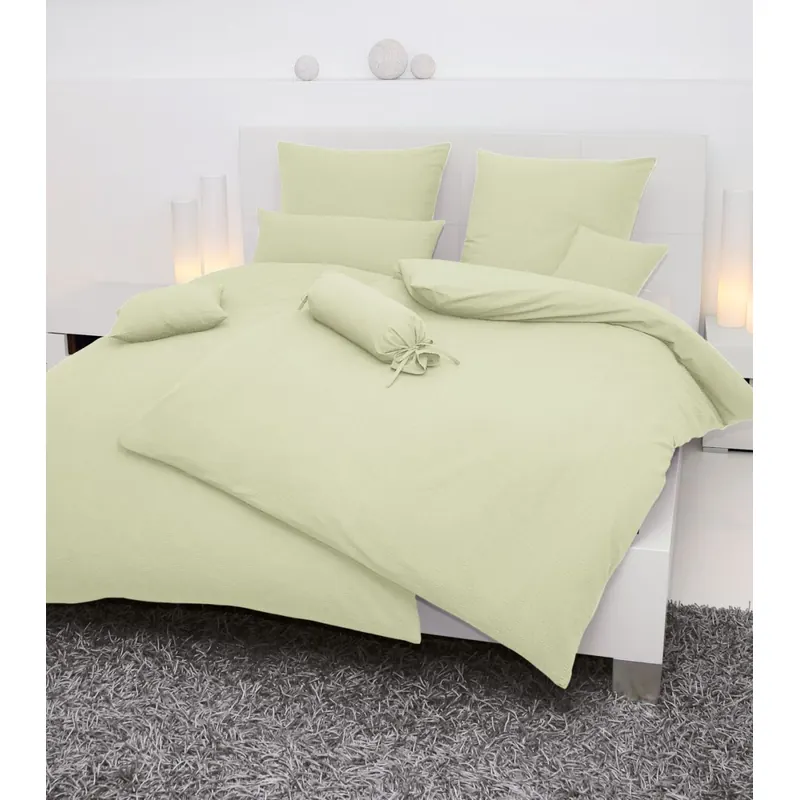 Janine Mako-Soft-Seersucker Bettwäsche 155X220,80x80 2 teilig  PIANO 125-016-512 lind