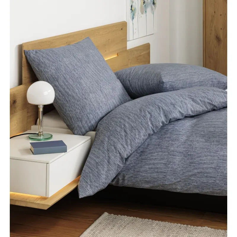 Janine Soft-Cotton Bettwäsche 135X200,80x80 2 teilig  Cortina 71000-02-500 blau