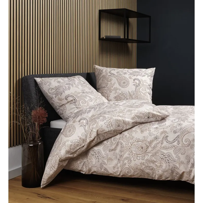 Janine Soft-Cotton Bettwäsche * 155X220,80x80 2 teilig  Cortina 71001-04-512 kupfer mocha
