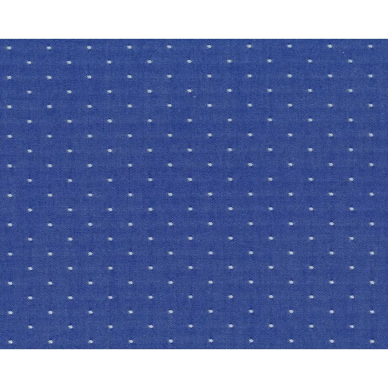 Jeansstoff CHAMBRAY DOTS, Punkte, blau meliert