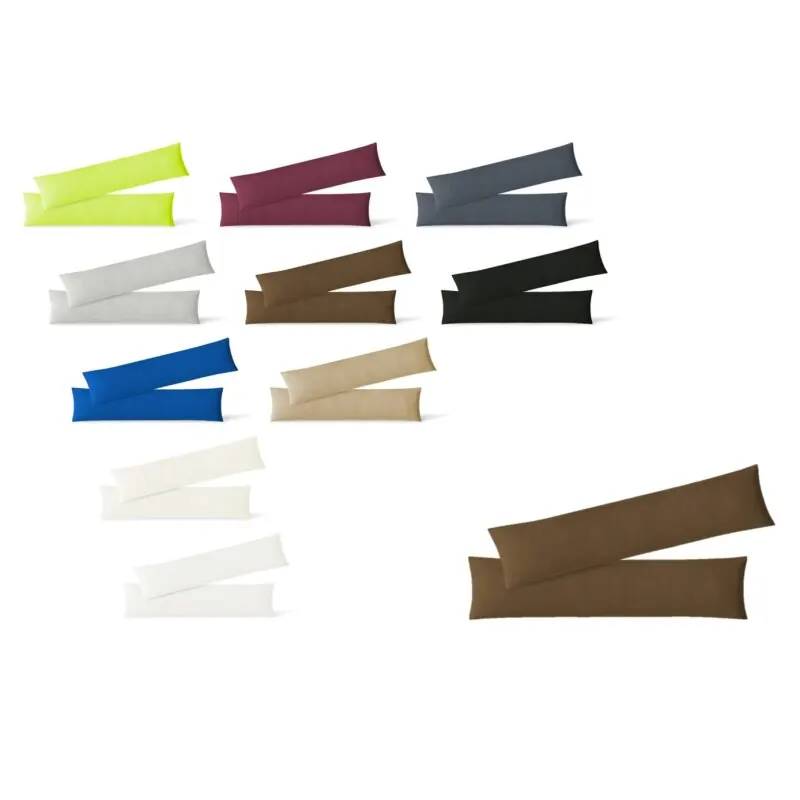 Jersey Kissenbezug 2er Set  40 x 145 cm schokobraun