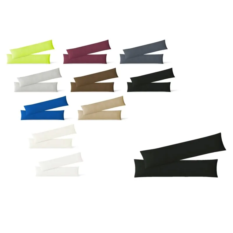 Jersey Kissenbezug 2er Set  40 x 145 cm schwarz