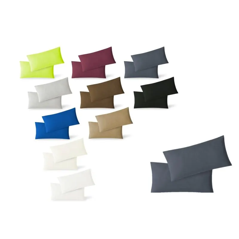 Jersey Kissenbezug 2er Set  40 x 60 cm anthrazit