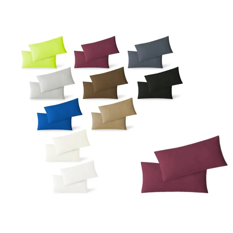Jersey Kissenbezug 2er Set  40 x 60 cm bordeaux