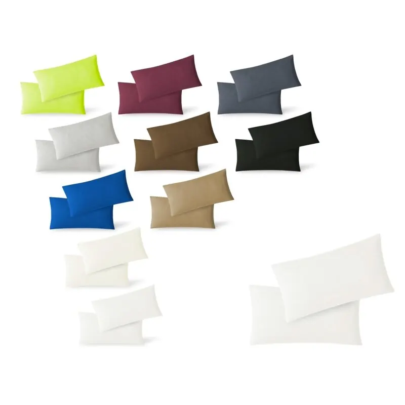 Jersey Kissenbezug 2er Set  40 x 80 cm weiß