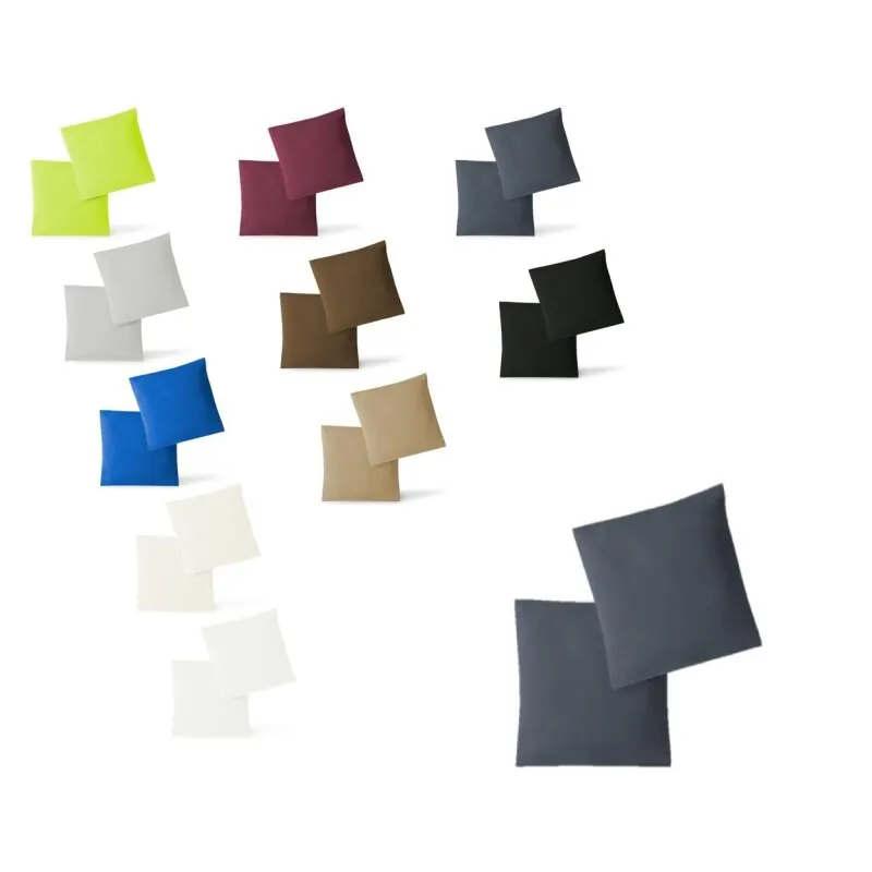 Jersey Kissenbezug 2er Set 80 x 80 cm anthrazit