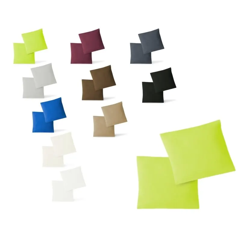 Jersey Kissenbezug 2er Set  80 x 80 cm apfelgrün