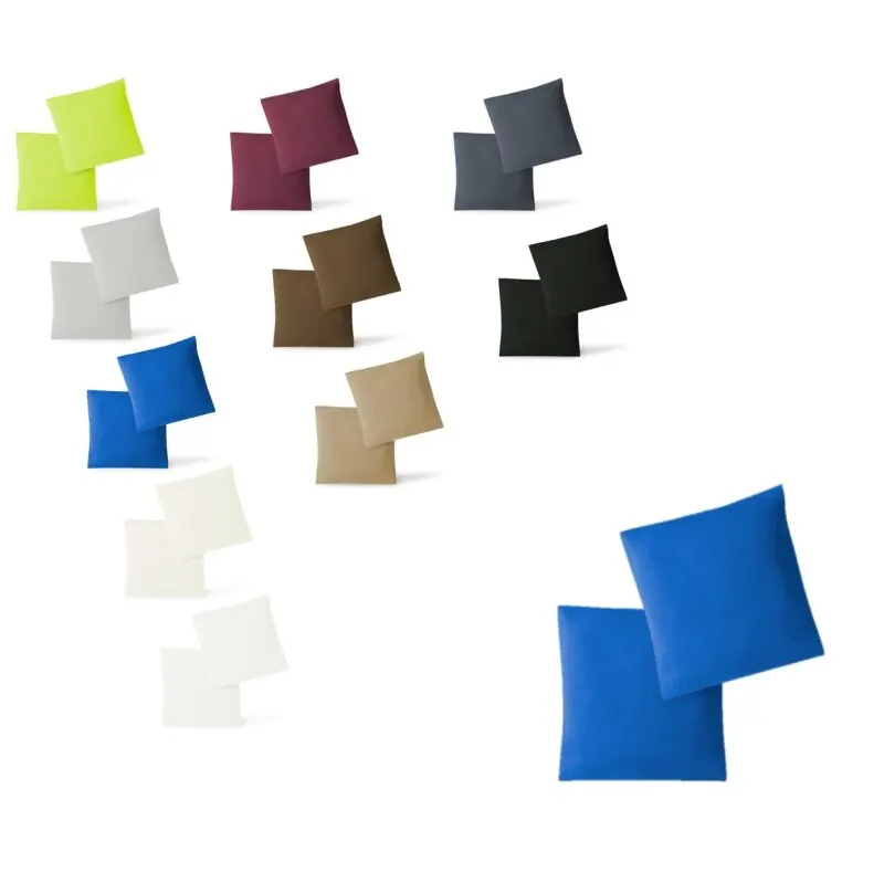 Jersey Kissenbezug 2er Set 80 x 80 cm royalblau