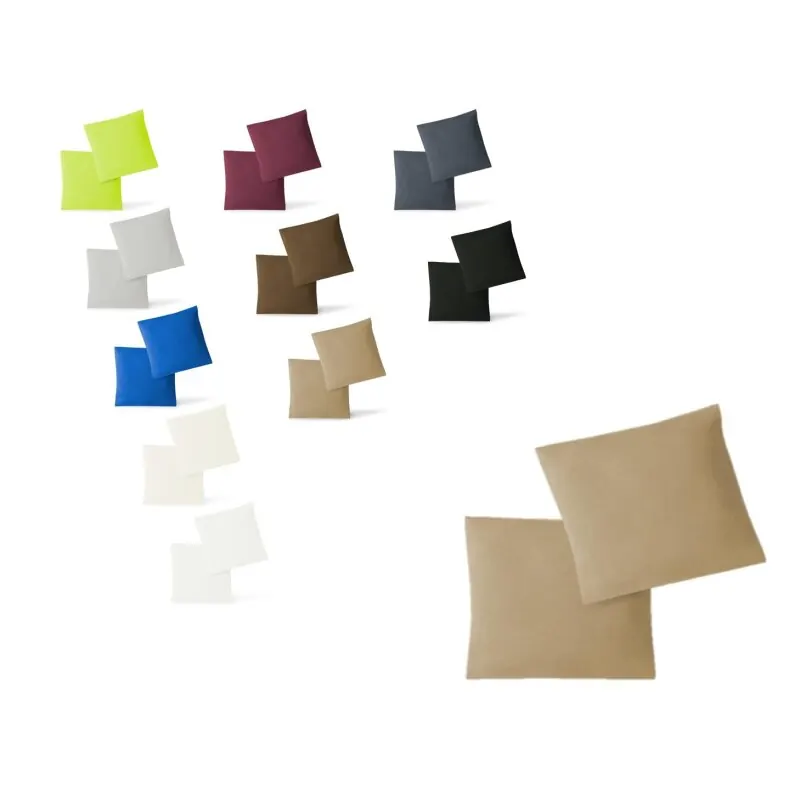 Jersey Kissenbezug 2er Set  80 x 80 cm sand