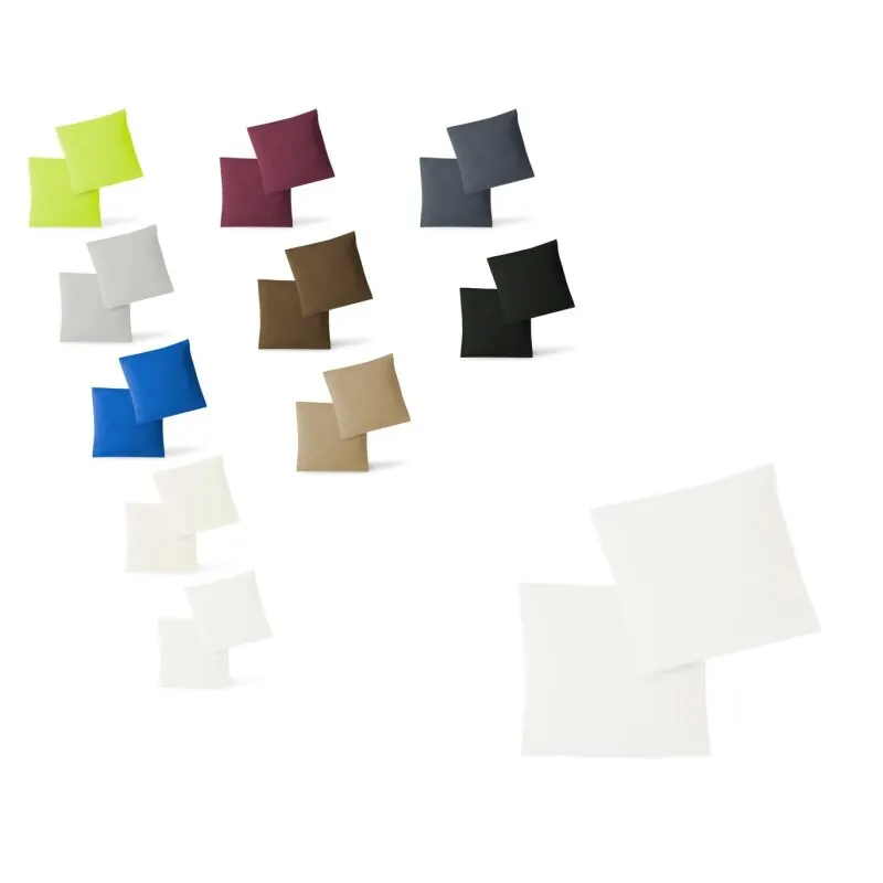 Jersey Kissenbezug 2er Set  80 x 80 cm weiß