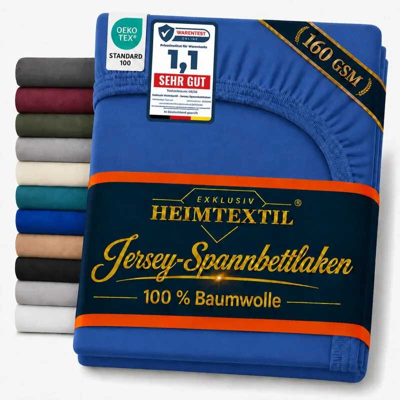 Jersey Spannbettlaken Deluxe 120 x 200 cm Royalblau
