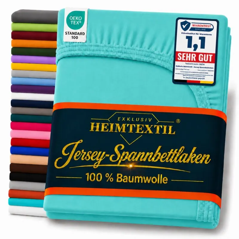 Jersey Spannbettlaken Premium 140 - 160 x 200 cm Türkis