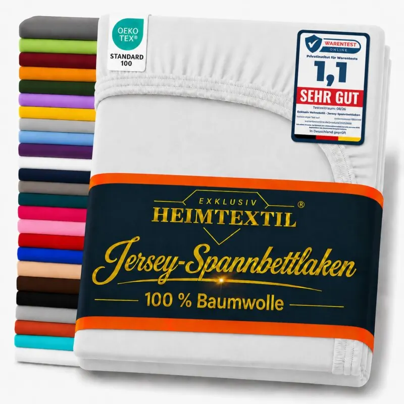Jersey Spannbettlaken Premium 180 - 200 x 200 cm Silber