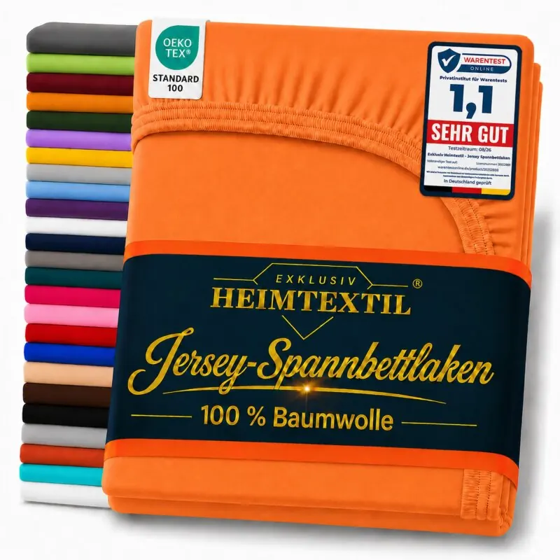 Jersey Spannbettlaken Premium 200 x 220 cm Terrakotta