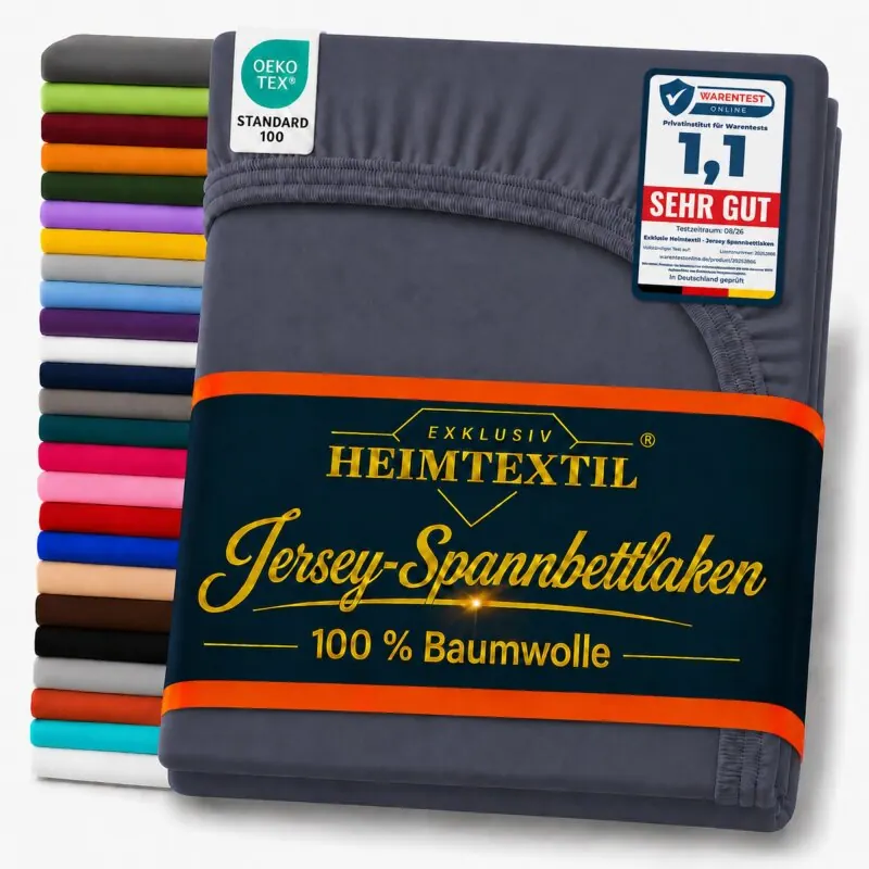 Jersey Spannbettlaken Premium 90 - 100 x 200 cm Navyblau
