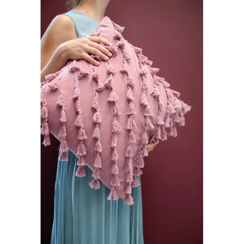 KAAT Amsterdam Baumwolle Kissen ko Dondi Pink 1 Zier Rosa 45x45, 45 x 45 cm