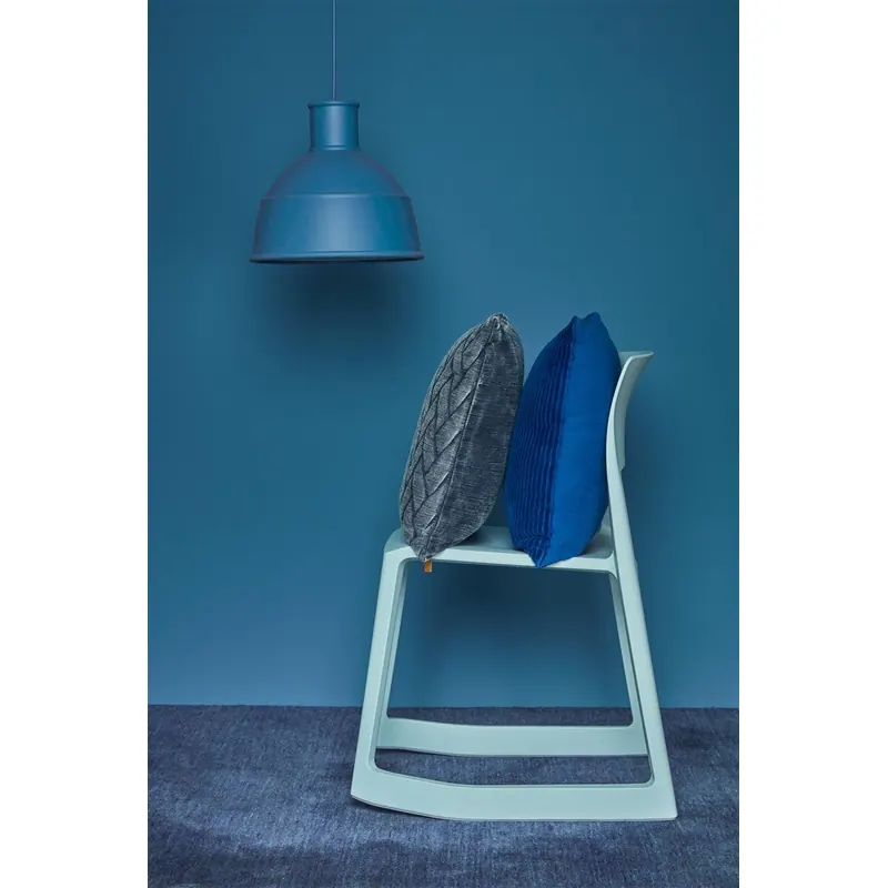 KAAT Amsterdam Baumwolle Kissen ko Fa D Structure Dark Blue 1 Zier Dunkelblau 45x45, 45 x 45 cm