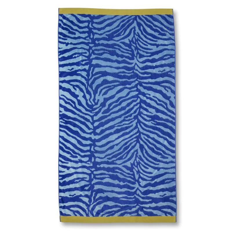 KAAT Amsterdam Heimtextilie Strandtuch KA Zayda Blue 100 cm x 180 cm blau