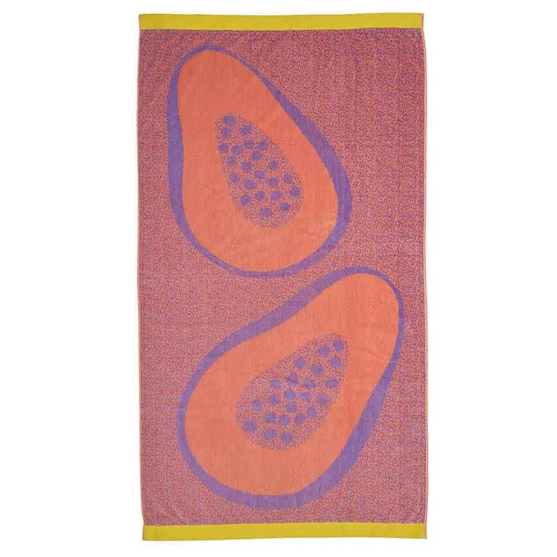 KAAT Amsterdam Heimtextilie Strandtuch Papaya Multi 100x180 bunt