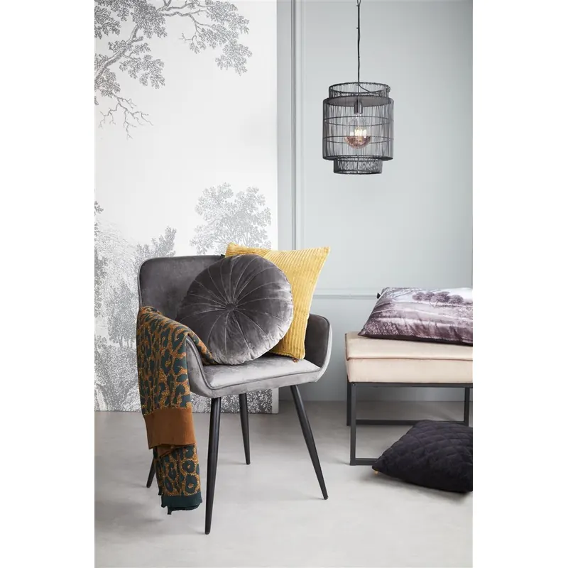 KAAT Amsterdam Kissen ko Mandarin Grey 1 Zier 40x40, 40 x 40 cm Grau