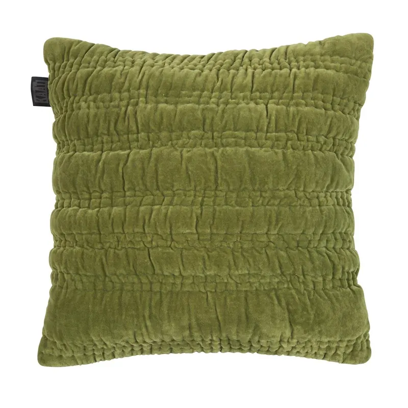 KAAT Amsterdam Kissen ko Quilta_Olive Green_UV_UV_43x43 1 Zier 43 cm x 43 cm grün