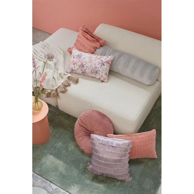 KAAT Amsterdam Kissen ko Softy Stripe Light Grey 1 Zier Hell 22x70, 22 x 70 cm Grau