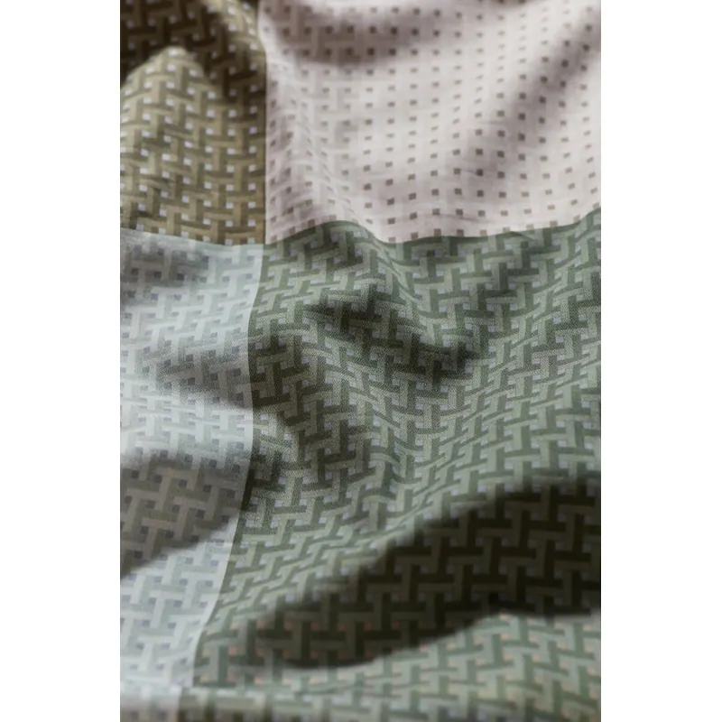 Kardol by Beddinghouse Bettwäsche Cuadrado Mako-Satin 135 x 200 cm + 1x 80 x 80 cm Blaugrün