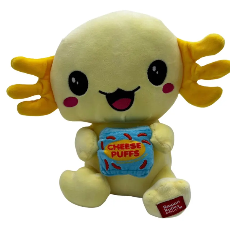 Kawaii Axolotl Kuscheltier Echse Molch Figur Plüsch 24 cm Plüsch gelb