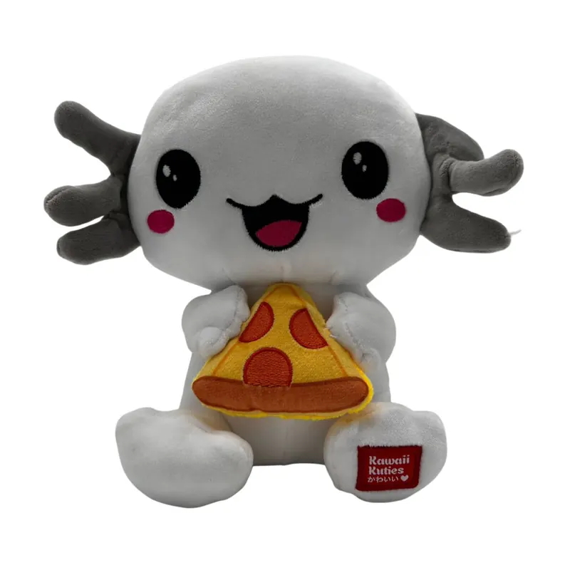 Kawaii Axolotl Kuscheltier Echse Molch Figur Plüsch 24 cm Plüsch weiß grau