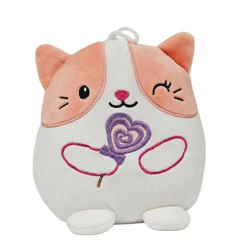 KAWAII Kuties Plüsch Kuscheltier Plüsch Plüschfigur Katze rosa weiß Stofftier für Kinder 20 cm Anime Kawaii Plush Stofftier Cute Plushie Halloween Geschenke