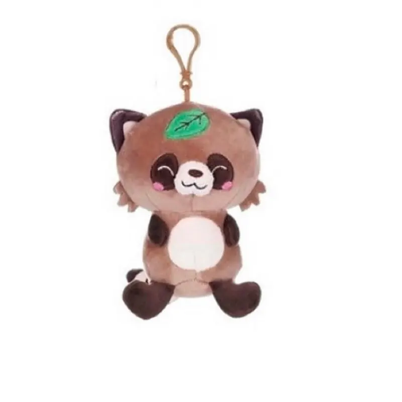 KAWAII Kuties Plüsch Kuscheltier Plüsch Plüschfigur Teddybär Stofftier für Kinder Bagclip 12 cm Waschbär Anime Kawaii Plush Stofftier Cute Plushie Halloween Geschenke