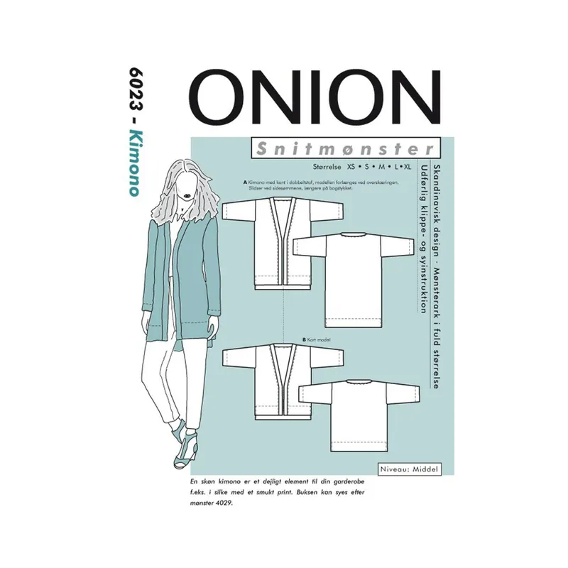 Kimono-Jacke, Schnittmuster ONION 6023