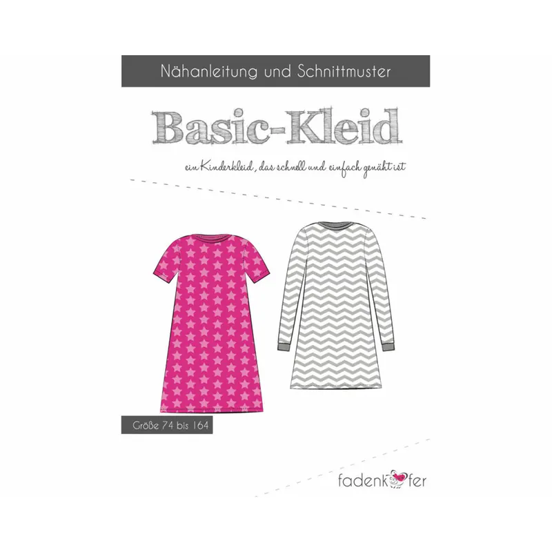 Kinder-Schnittmuster Basic-Kleid, fadenkäfer
