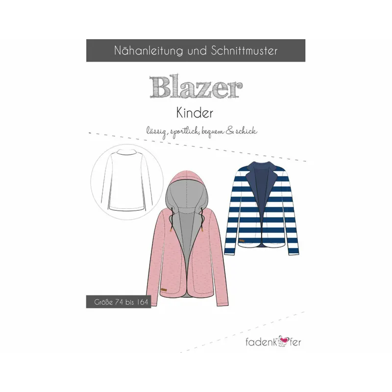 Kinder-Schnittmuster Blazer, fadenkäfer