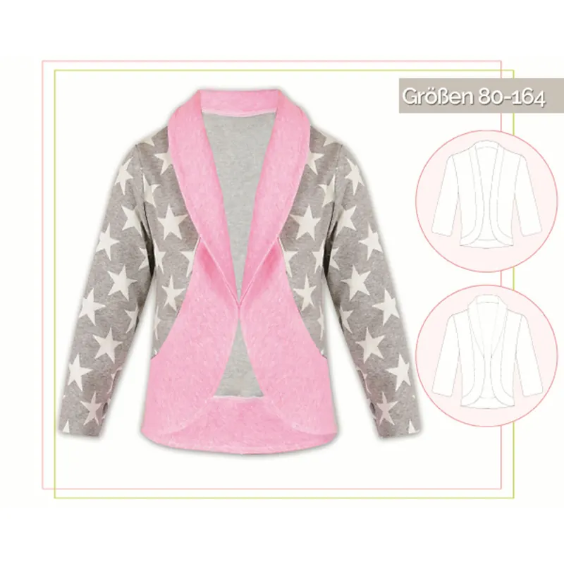 Kinder-Schnittmuster Cardigan mit Schalkragen, lillesol basics No.54