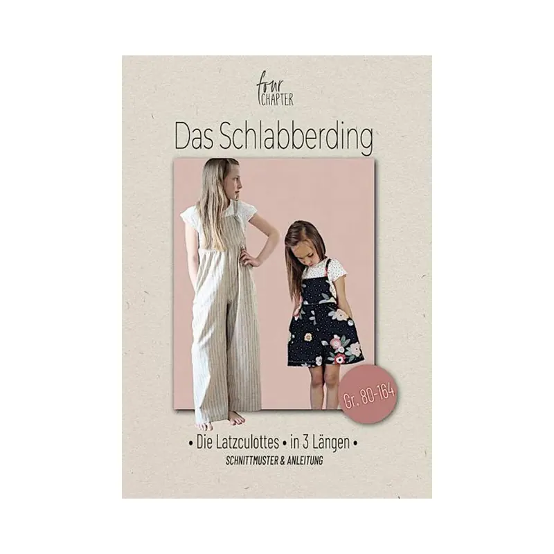 Kinder-Schnittmuster DAS SCHLABBERDING, Latzhose, Blaubeerstern