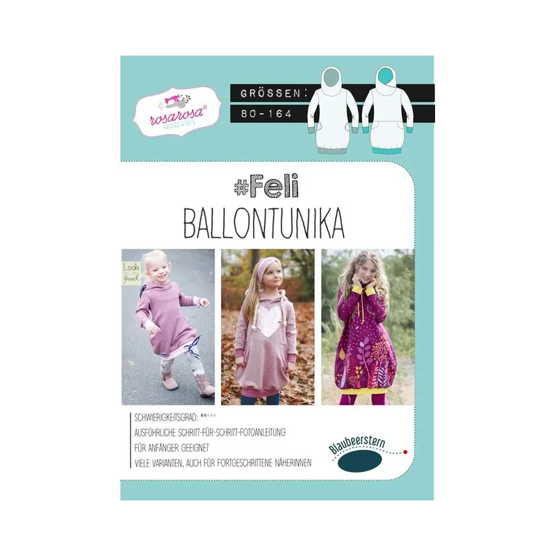 Kinder-Schnittmuster Feli BALLONTUNIKA, Blaubeerstern