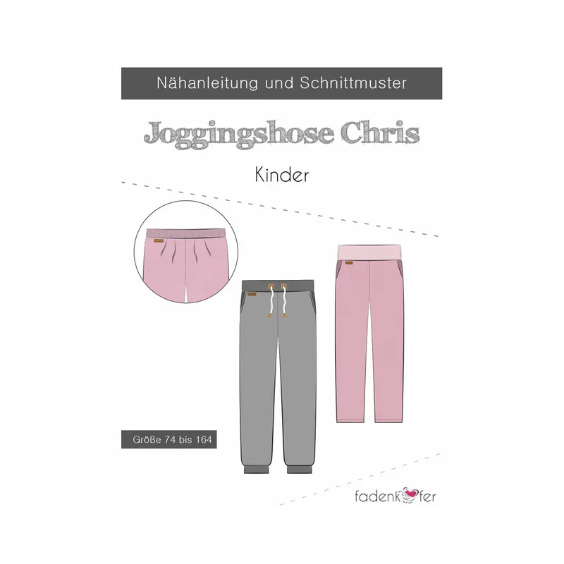 Kinder-Schnittmuster Jogginghose CHRIS, fadenkäfer