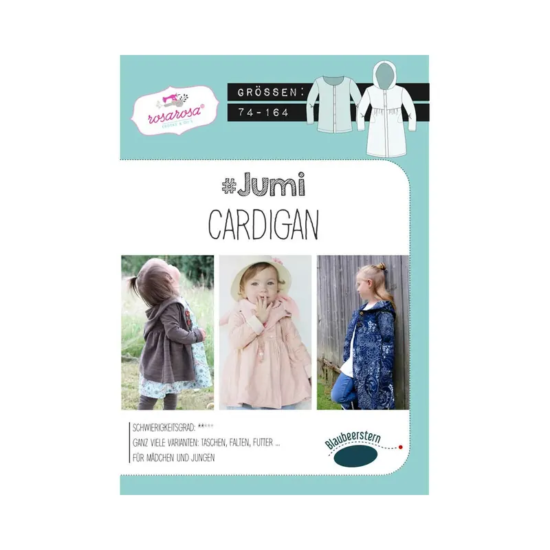 Kinder-Schnittmuster Jumi CARDIGAN, Blaubeerstern